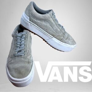 Vans Old Skool Stacked Emboss Check Suede Sneakers